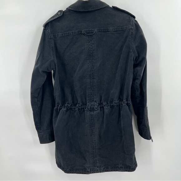 Rag & Bone charcoal grey distressed utility jacket size 10 - Picture 2 of 6